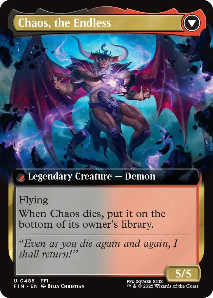 Garland, Knight of Cornelia // Chaos, the Endless (Extended Art) [FINAL FANTASY] Magic: The Gathering