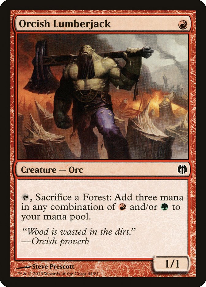Orcish Lumberjack [Duel Decks: Heroes vs. Monsters] Magic: The Gathering