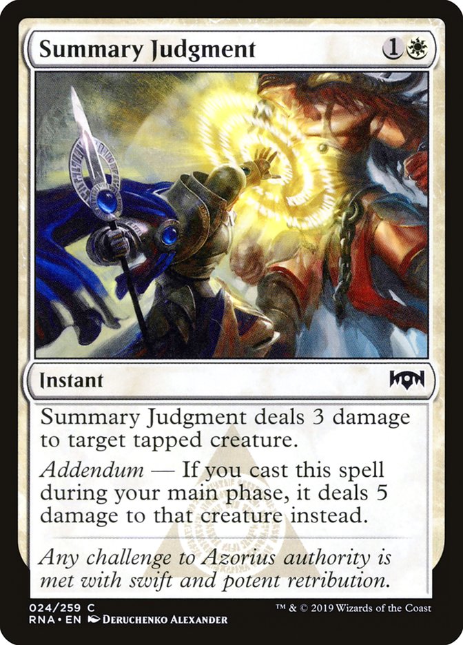 Summary Judgment [Ravnica Allegiance] Magic: The Gathering