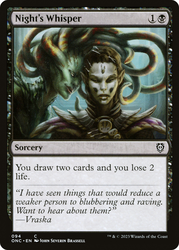 Night's Whisper [Phyrexia: All Will Be One Commander] Magic: The Gathering