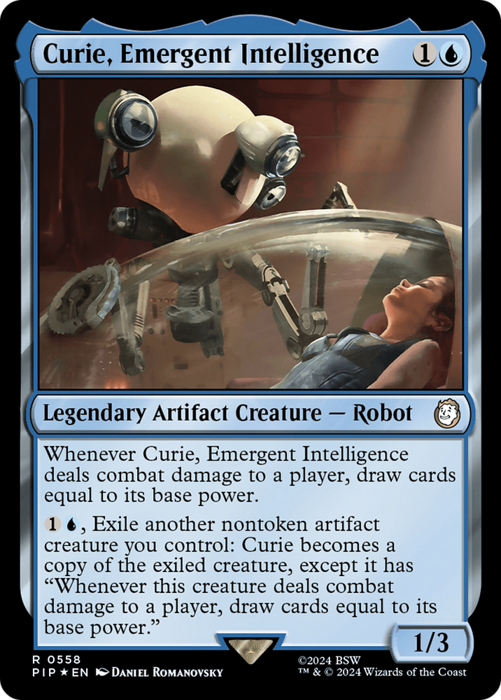 Curie, Emergent Intelligence (Surge Foil) [Fallout] Magic: The Gathering