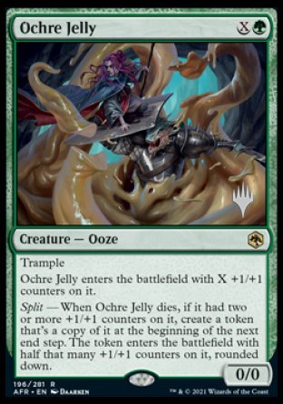 Ochre Jelly (Promo Pack) [Dungeons & Dragons: Adventures in the Forgotten Realms Promos] Magic: The Gathering