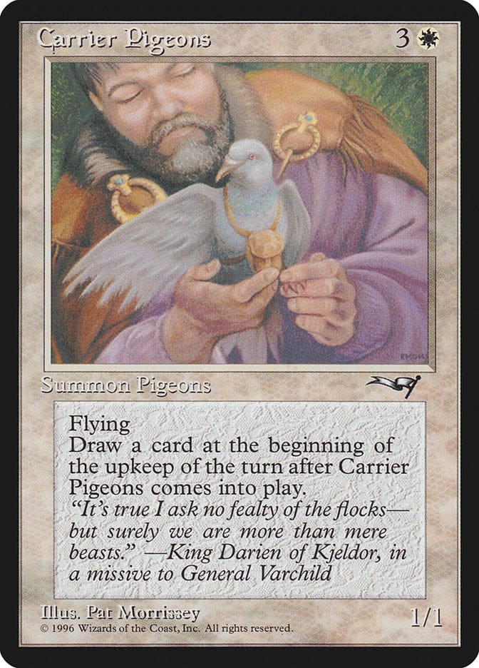 Carrier Pigeons (Holding Pigeon) [Alliances] Magic: The Gathering