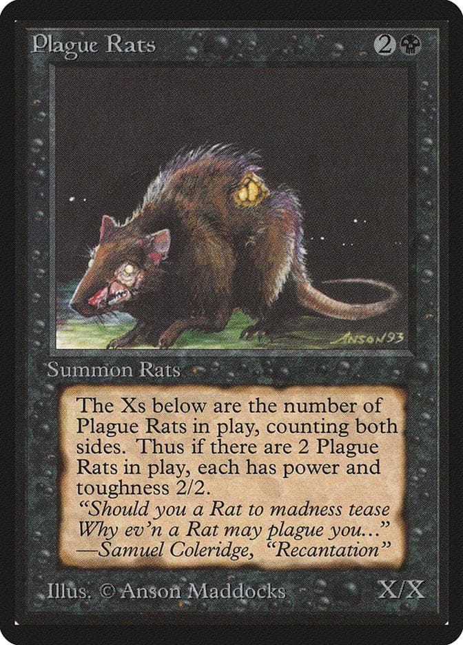 Plague Rats [Beta Edition] Magic: The Gathering