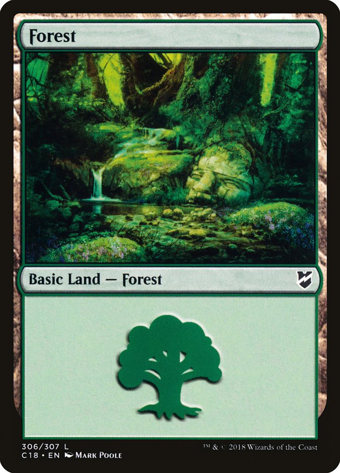 Forest (306) [Commander 2018] Magic: The Gathering