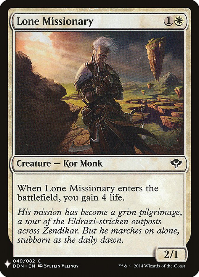 Lone Missionary [Mystery Booster] Magic: The Gathering