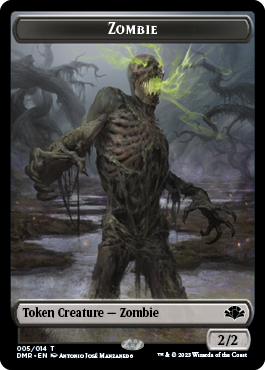 Zombie // Squirrel Double-Sided Token [Dominaria Remastered Tokens] Magic: The Gathering