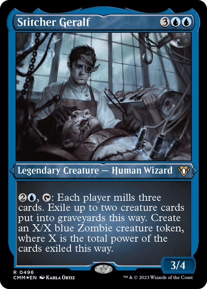 Stitcher Geralf (Foil Etched) [Commander Masters] Magic: The Gathering