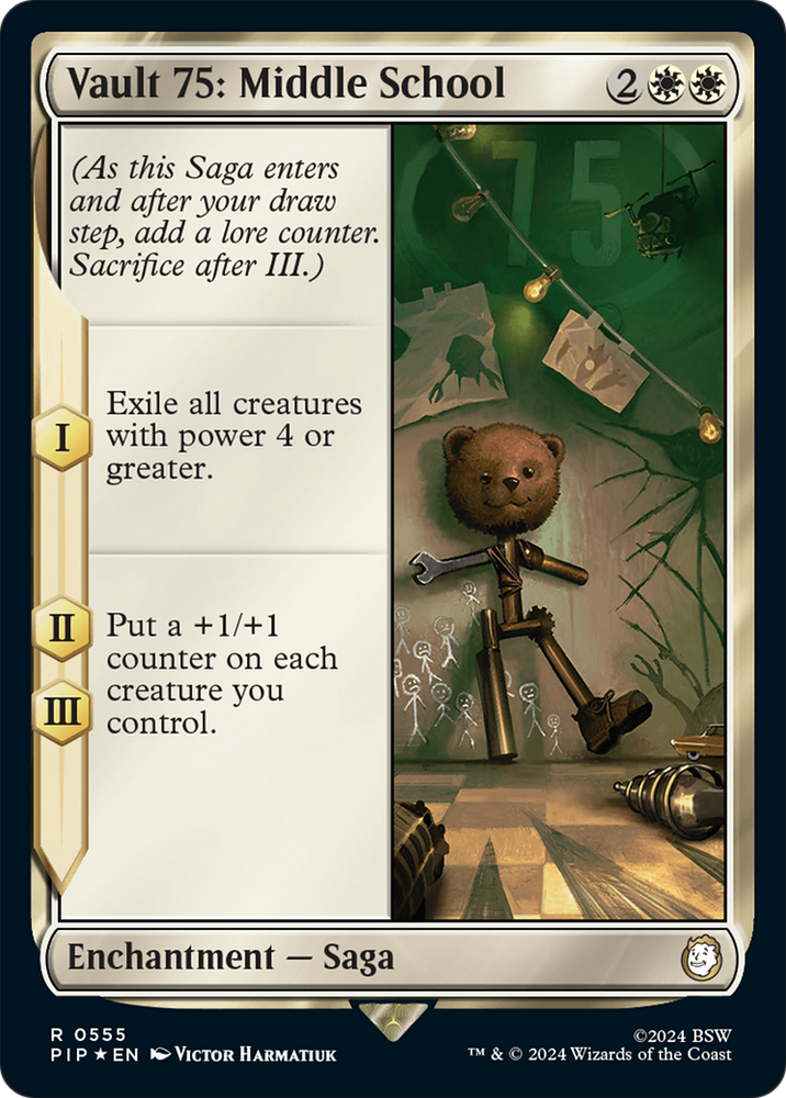 Vault 75: Middle School (Surge Foil) [Fallout] Magic: The Gathering