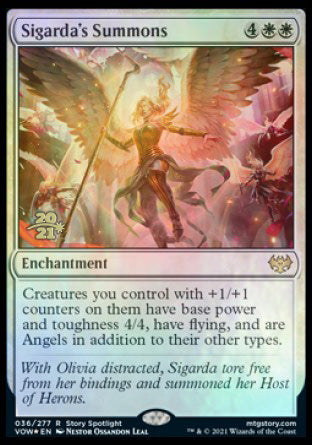 Sigarda's Summons [Innistrad: Crimson Vow Prerelease Promos] Magic: The Gathering