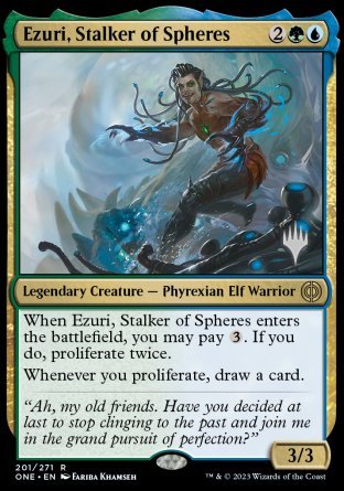 Ezuri, Stalker of Spheres (Promo Pack) [Phyrexia: All Will Be One Promos] Magic: The Gathering