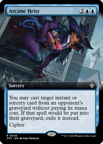 Arcane Heist (Extended Art) [Outlaws of Thunder Junction Commander] Magic: The Gathering