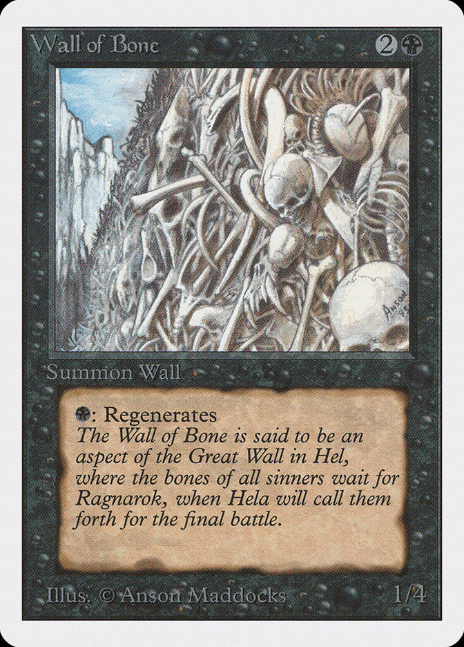 Wall of Bone [Unlimited Edition] Magic: The Gathering