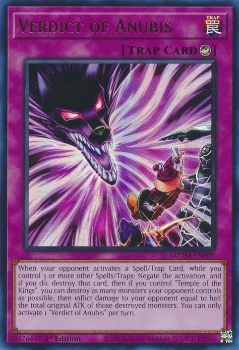 Verdict of Anubis [MZTM-EN009] Ultra Rare - Yugioh Cards For Your TCG Needs!