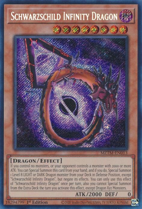 Schwarzschild Infinity Dragon [MZTM-EN013] Secret Rare - Yugioh Cards For Your TCG Needs!