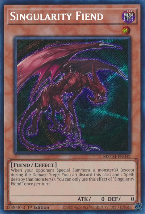 Singularity Fiend [MZTM-EN042] Secret Rare - Yugioh Cards For Your TCG Needs!