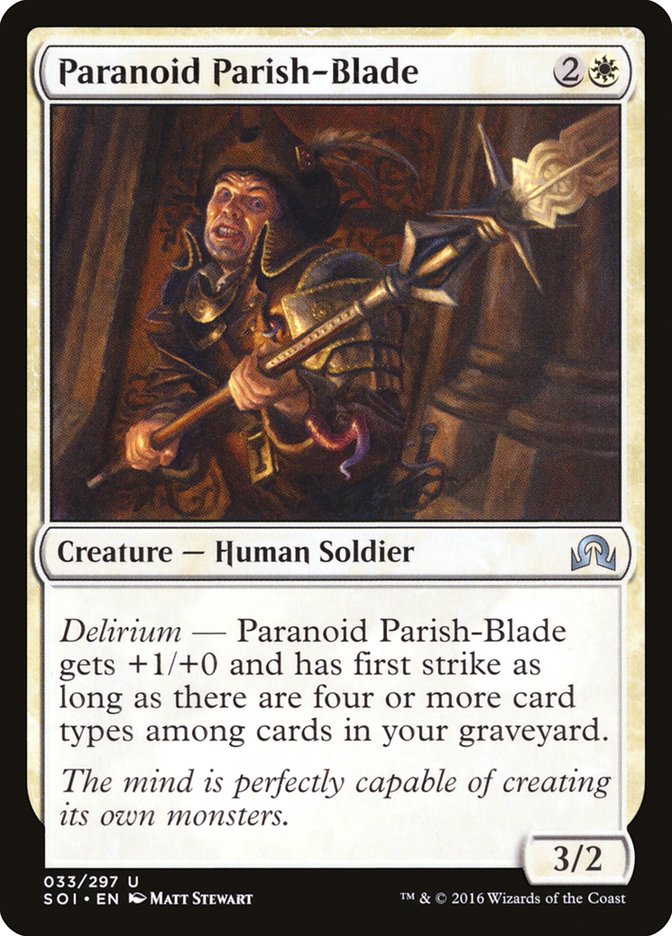 Paranoid Parish-Blade [Shadows over Innistrad] Magic: The Gathering
