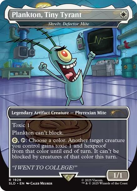 Plankton, Tiny Tyrant - Skrelv, Defector Mite [Secret Lair Drop Series] Magic: The Gathering