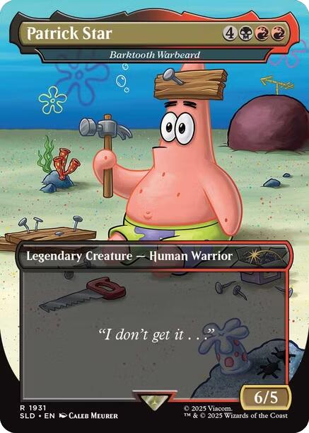 Patrick Star - Barktooth Warbeard [Secret Lair Drop Series] Magic: The Gathering