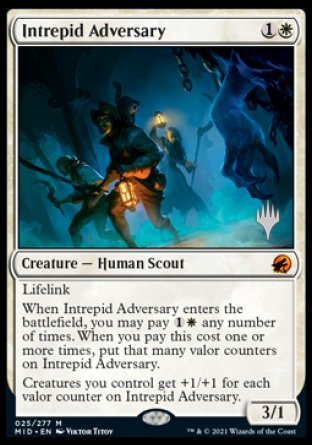 Intrepid Adversary (Promo Pack) [Innistrad: Midnight Hunt Promos] Magic: The Gathering