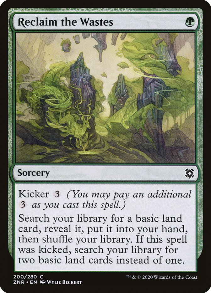 Reclaim the Wastes [Zendikar Rising] Magic: The Gathering