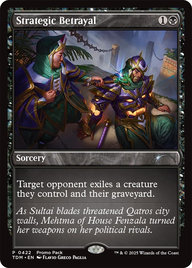 Strategic Betrayal (Promo Pack) [Tarkir: Dragonstorm Promos] Magic: The Gathering