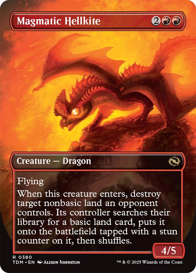 Magmatic Hellkite (Borderless) [Tarkir: Dragonstorm] Magic: The Gathering