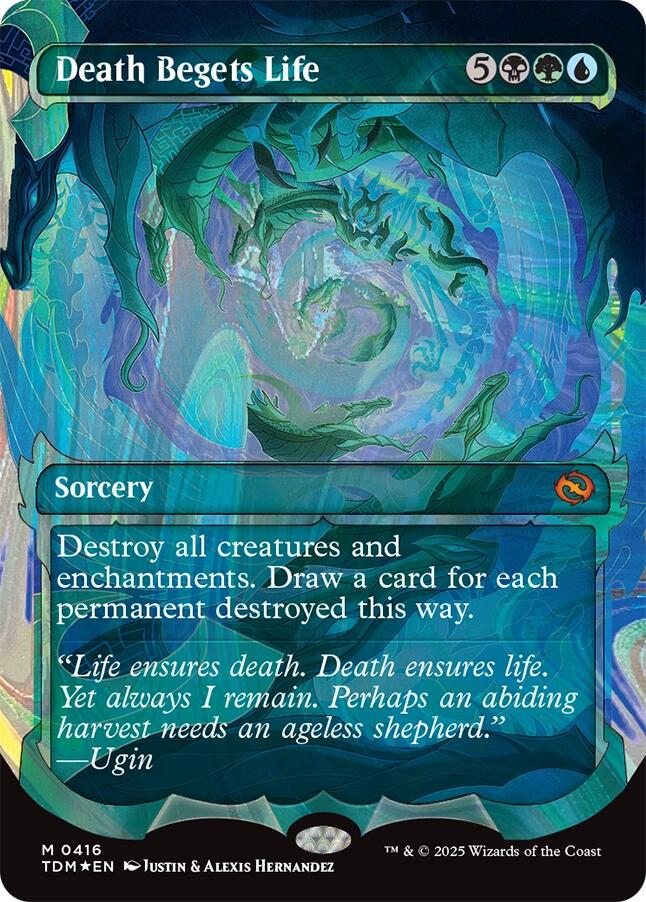 Death Begets Life (Showcase) (Halo Foil) [Tarkir: Dragonstorm] Magic: The Gathering