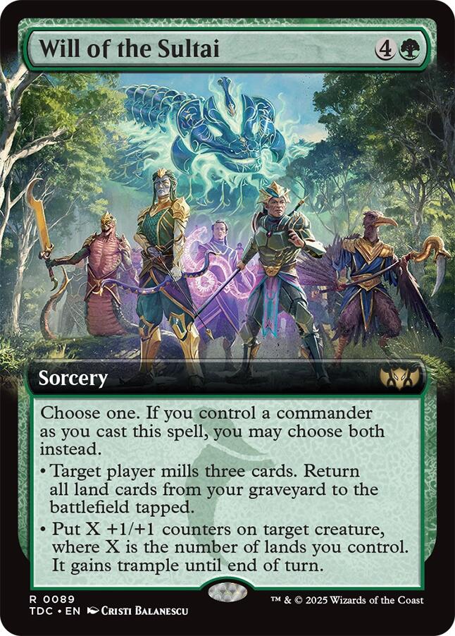 Will of the Sultai (Extended Art) [Tarkir: Dragonstorm Commander] Magic: The Gathering