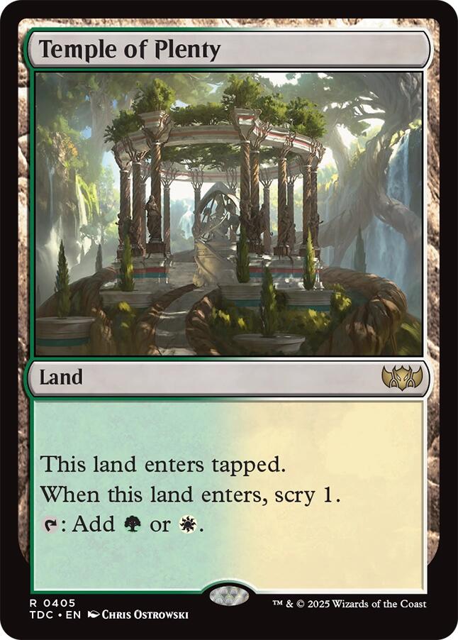 Temple of Plenty [Tarkir: Dragonstorm Commander] Magic: The Gathering