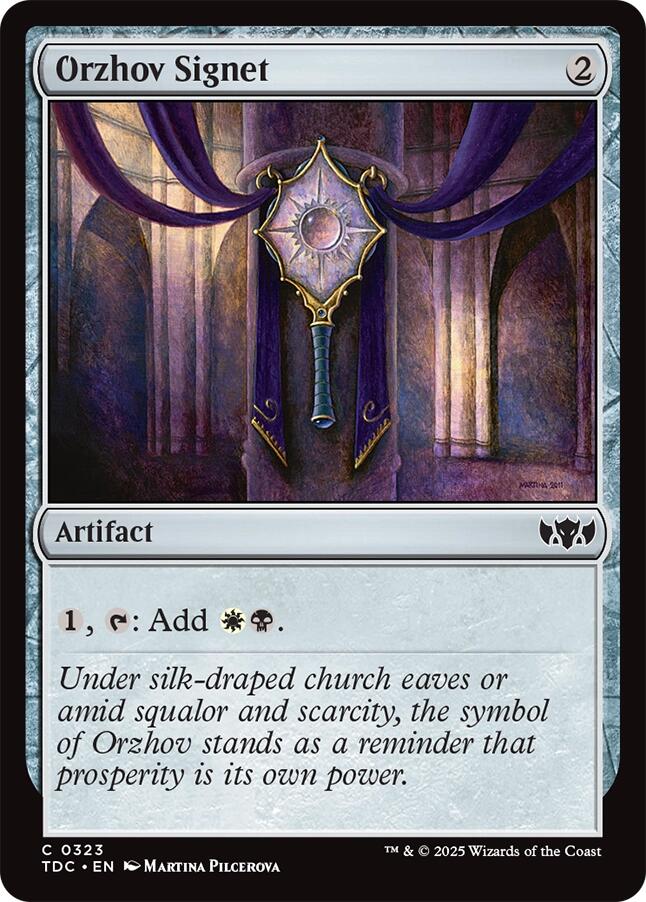 Orzhov Signet [Tarkir: Dragonstorm Commander] Magic: The Gathering