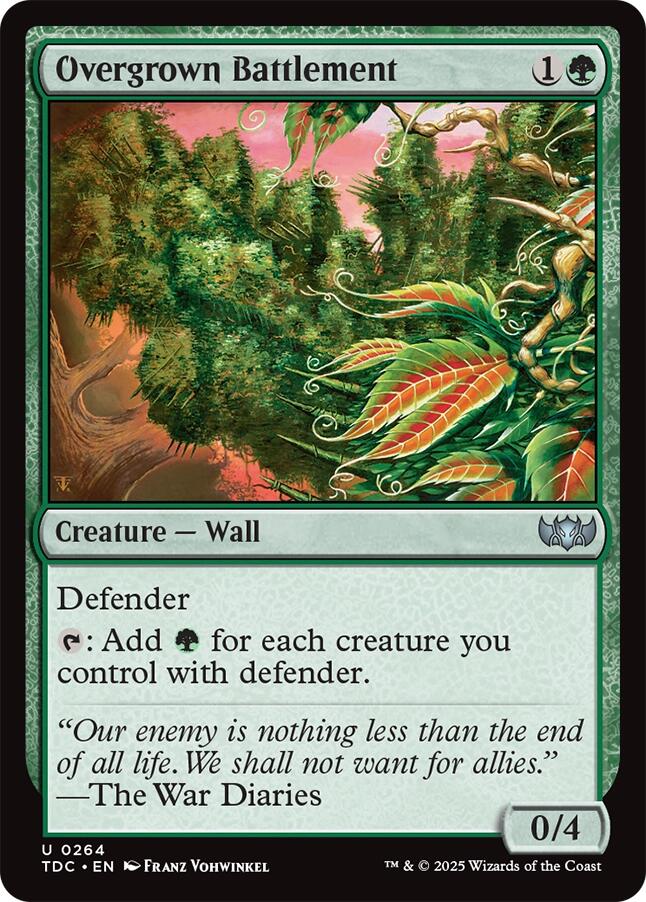 Overgrown Battlement [Tarkir: Dragonstorm Commander] Magic: The Gathering