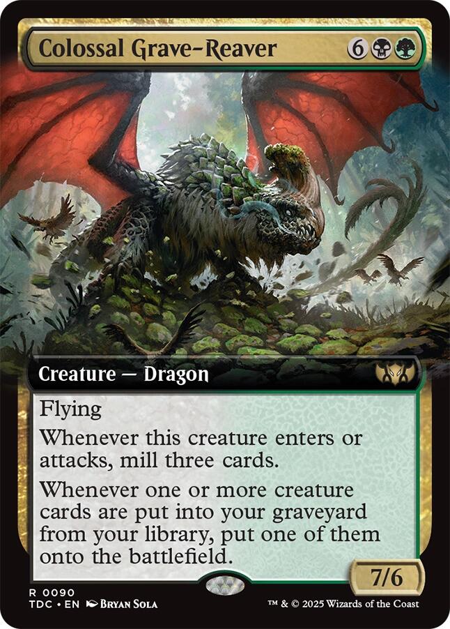 Colossal Grave-Reaver (Extended Art) [Tarkir: Dragonstorm Commander] Magic: The Gathering