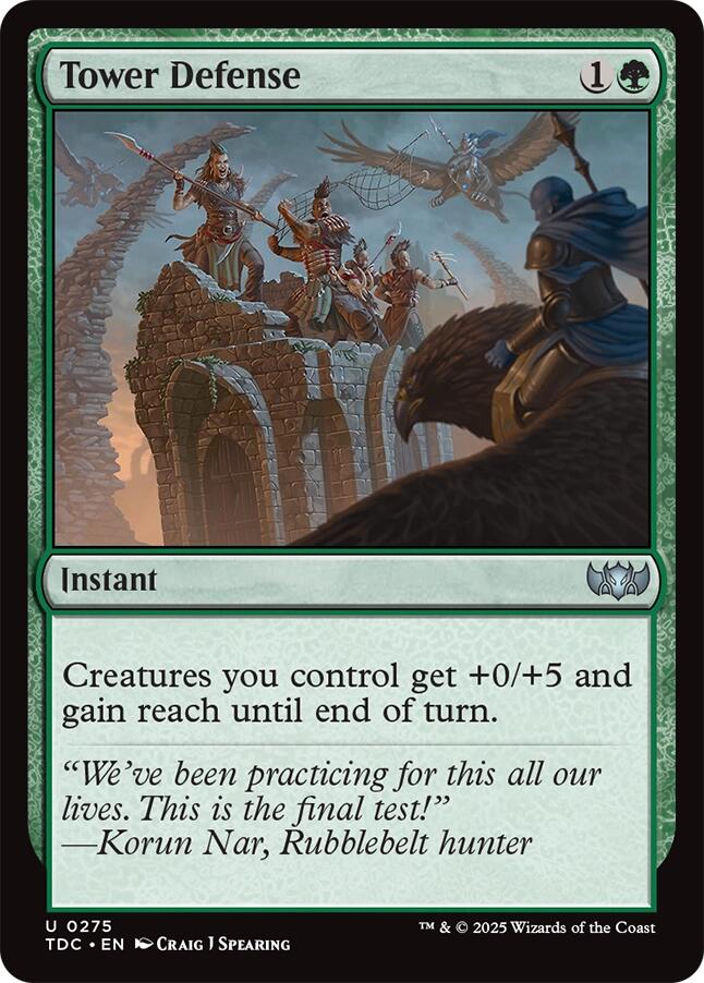 Tower Defense [Tarkir: Dragonstorm Commander] Magic: The Gathering