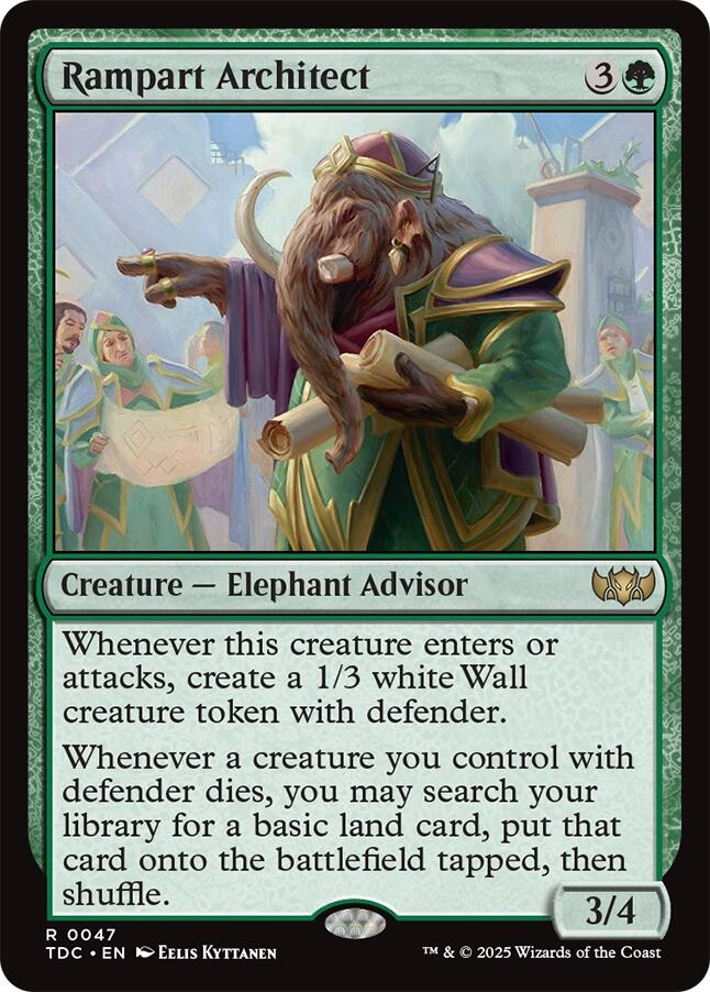 Rampart Architect [Tarkir: Dragonstorm Commander] Magic: The Gathering