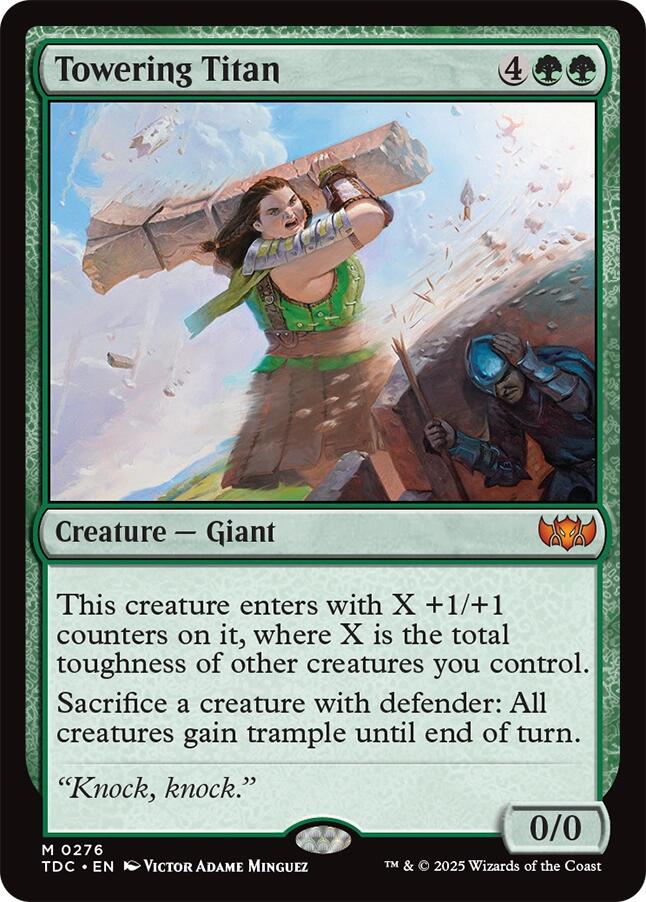 Towering Titan [Tarkir: Dragonstorm Commander] Magic: The Gathering