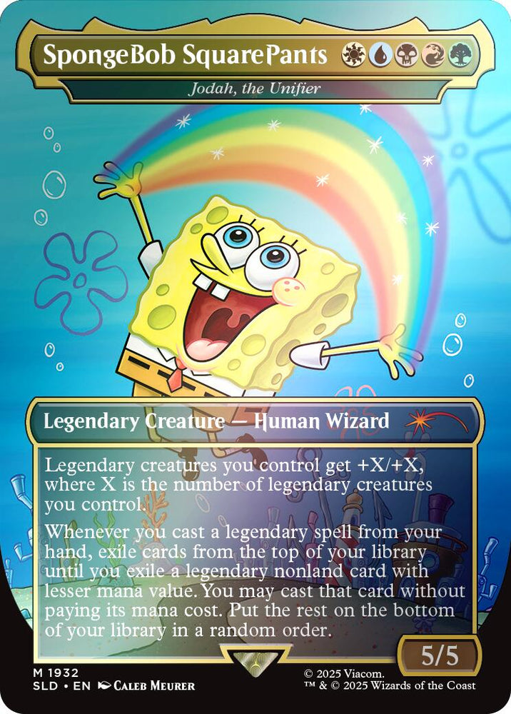 SpongeBob SquarePants - Jodah, the Unifier (Rainbow Foil) [Secret Lair Drop Series] Magic: The Gathering