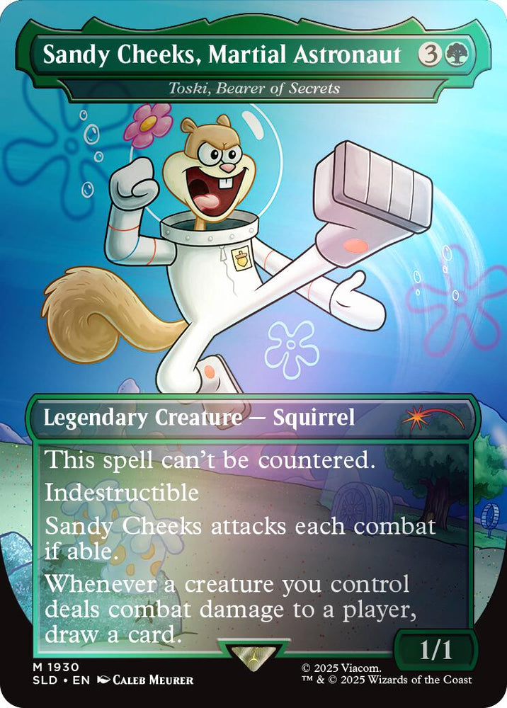 Sandy Cheeks, Martial Astronaut - Toski, Bearer of Secrets (Rainbow Foil) [Secret Lair Drop Series] Magic: The Gathering
