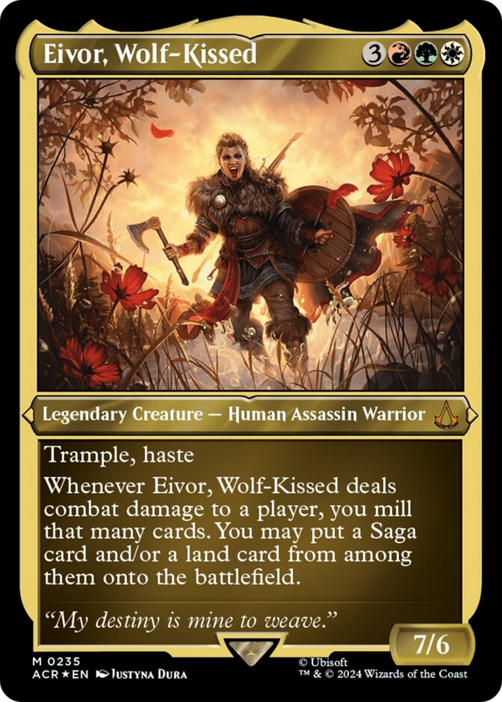 Eivor, Wolf-Kissed (Foil Etched) [Assassin's Creed] Magic: The Gathering