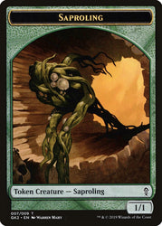 Saproling // Wurm Double-Sided Token [Ravnica Allegiance Guild Kit Tokens] Magic: The Gathering