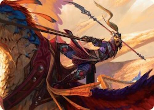 Dragonback Lancer Art Card (3/54) [Tarkir: Dragonstorm Art Series] Magic: The Gathering