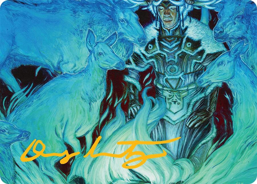 Unending Whisper Art Card (9/54) (Gold-Stamped Signature) [Tarkir: Dragonstorm Art Series] Magic: The Gathering