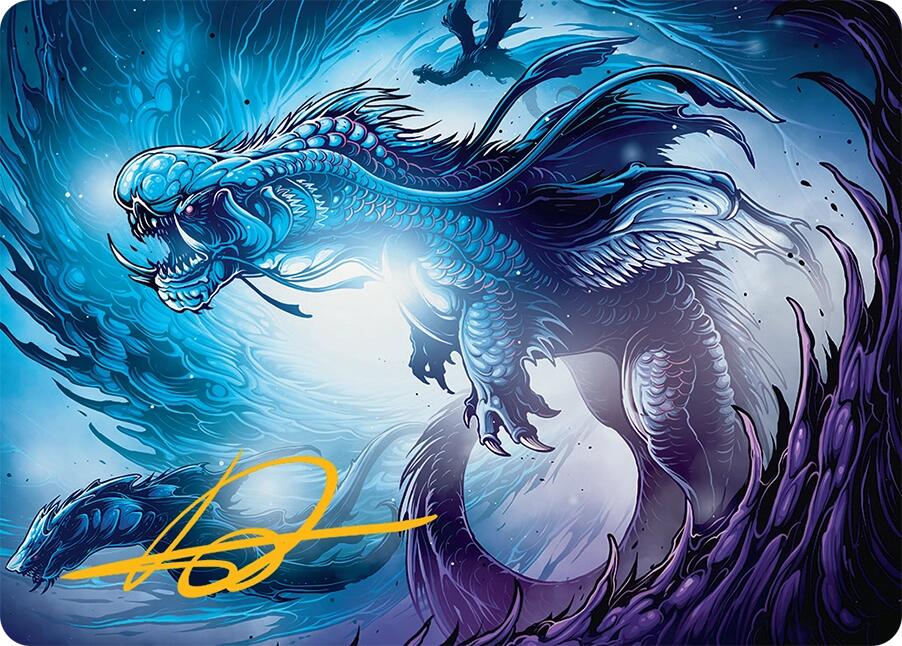 Roiling Dragonstorm Art Card (33/54) (Gold-Stamped Signature) [Tarkir: Dragonstorm Art Series] Magic: The Gathering