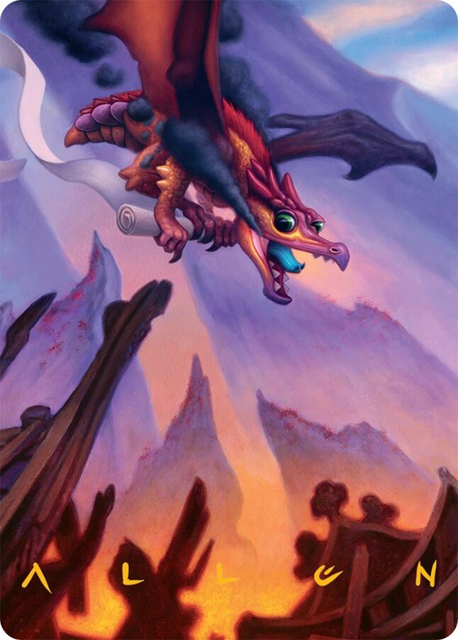 Scavenger Regent Art Card (45/54) (Gold-Stamped Signature) [Tarkir: Dragonstorm Art Series] Magic: The Gathering