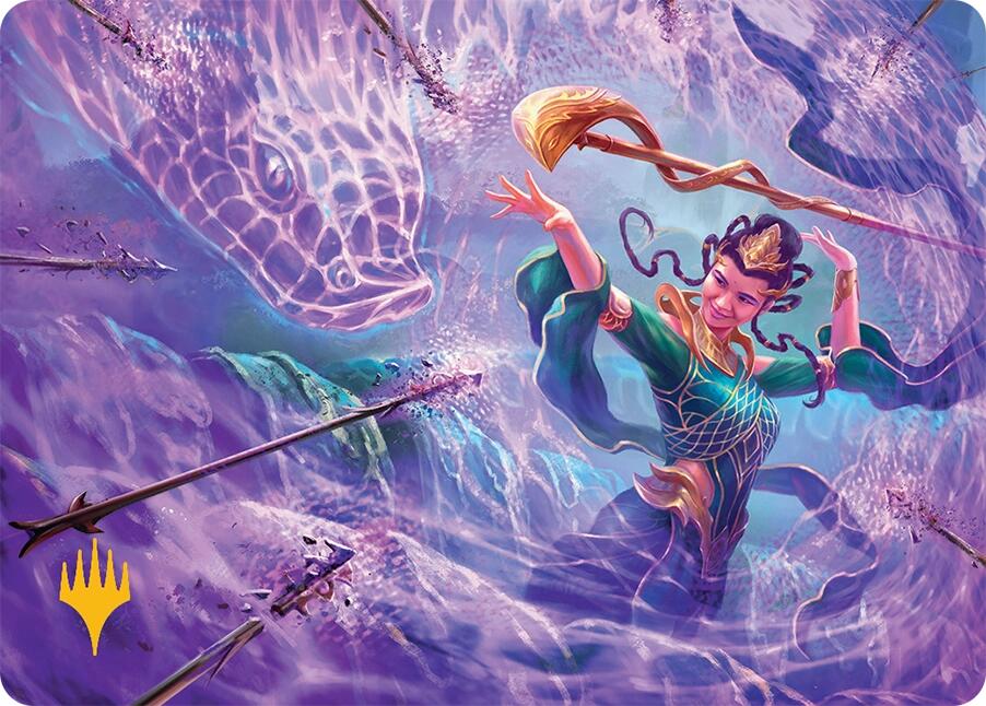 Snakeskin Veil Art Card (19/54) (Gold-Stamped Signature) [Tarkir: Dragonstorm Art Series] Magic: The Gathering