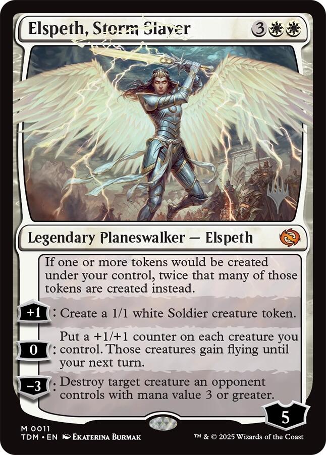 Elspeth, Storm Slayer (Promo Pack) [Tarkir: Dragonstorm Promos] Magic: The Gathering