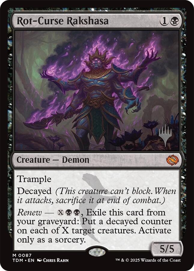 Rot-Curse Rakshasa (Promo Pack) [Tarkir: Dragonstorm Promos] Magic: The Gathering