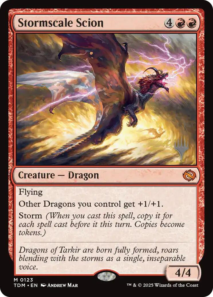 Stormscale Scion (Promo Pack) [Tarkir: Dragonstorm Promos] Magic: The Gathering