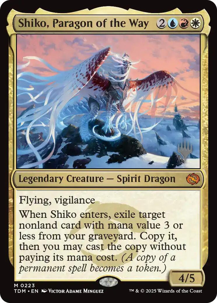 Shiko, Paragon of the Way (Promo Pack) [Tarkir: Dragonstorm Promos] Magic: The Gathering
