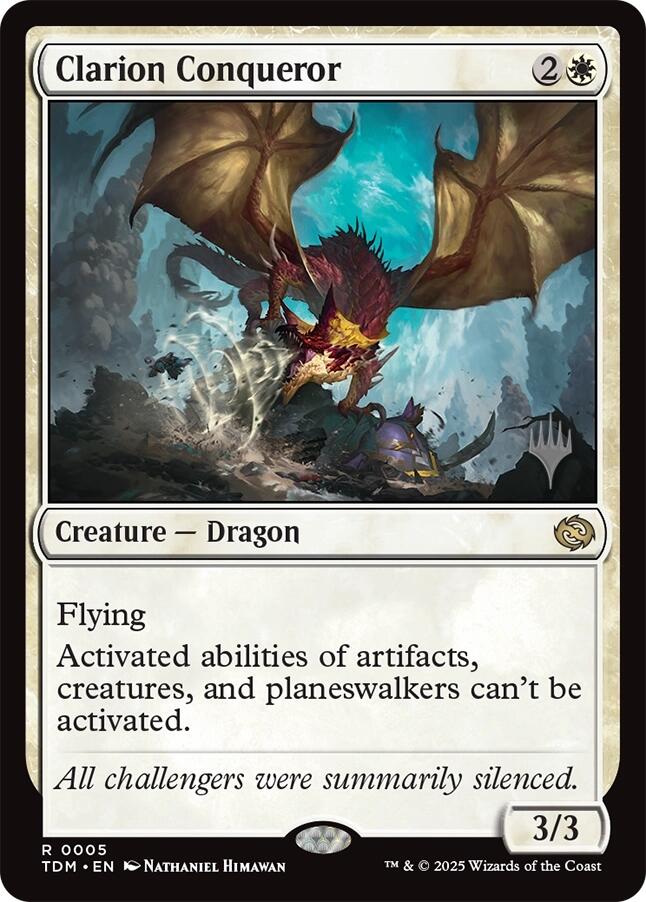 Clarion Conqueror (Promo Pack) [Tarkir: Dragonstorm Promos] Magic: The Gathering